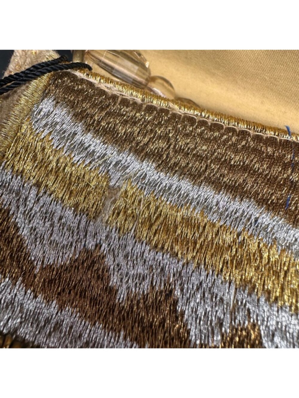 Beaded Shoulder Bag Clutch Gold Silver Bold Glamorous America & Beyond NWT READ - Picture 7 of 12